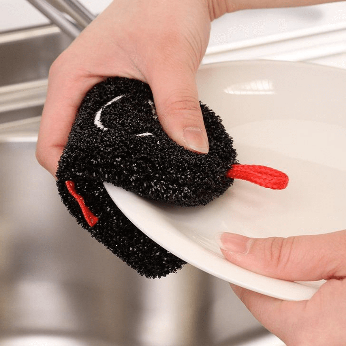 Sanbelm Nicott Happy Cleaning Sponge - Black