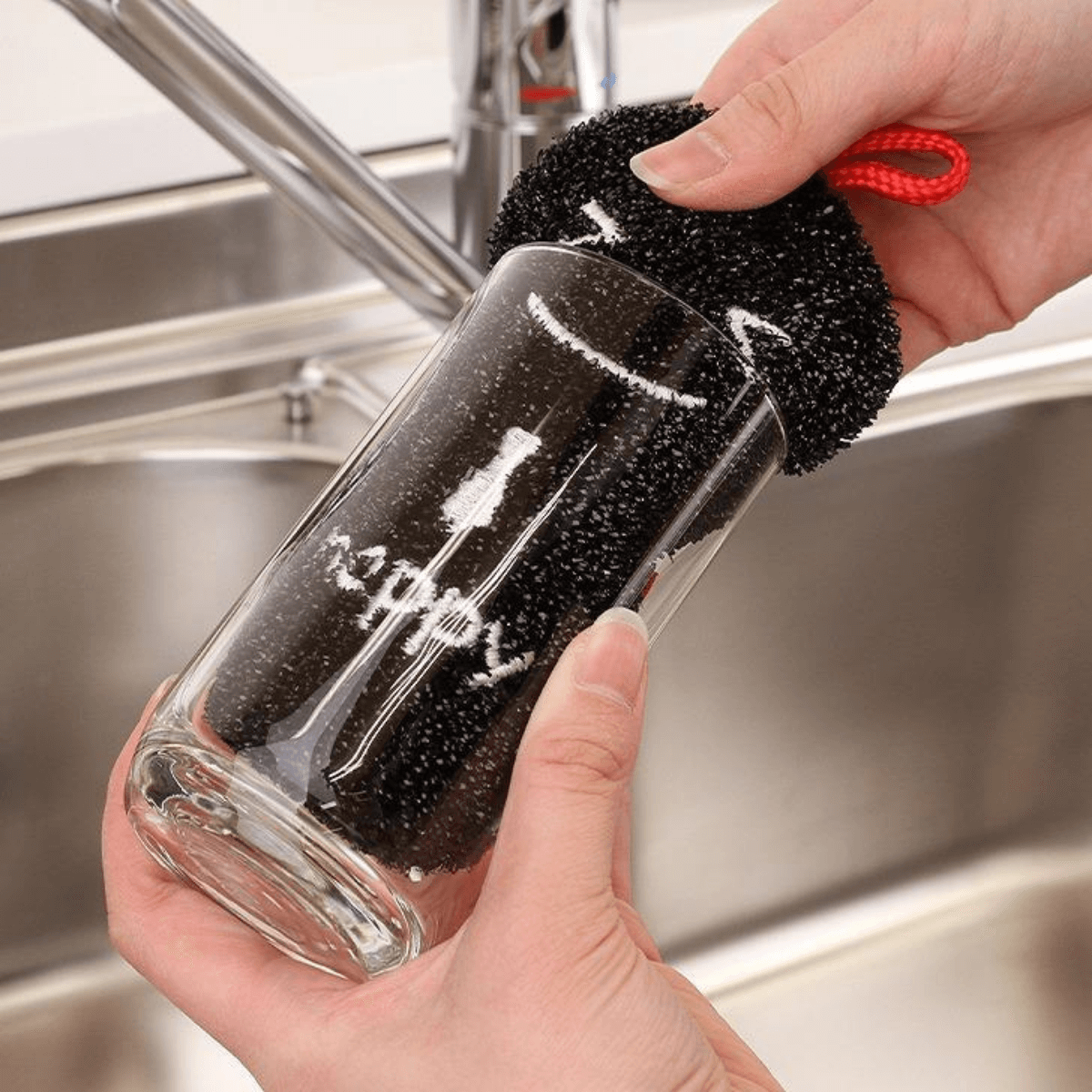 Sanbelm Nicott Happy Cleaning Sponge - Black