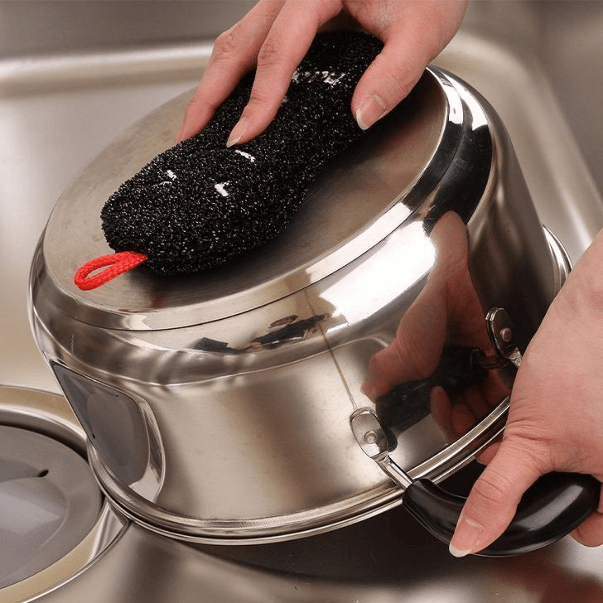 Sanbelm Nicott Happy Cleaning Sponge - Black