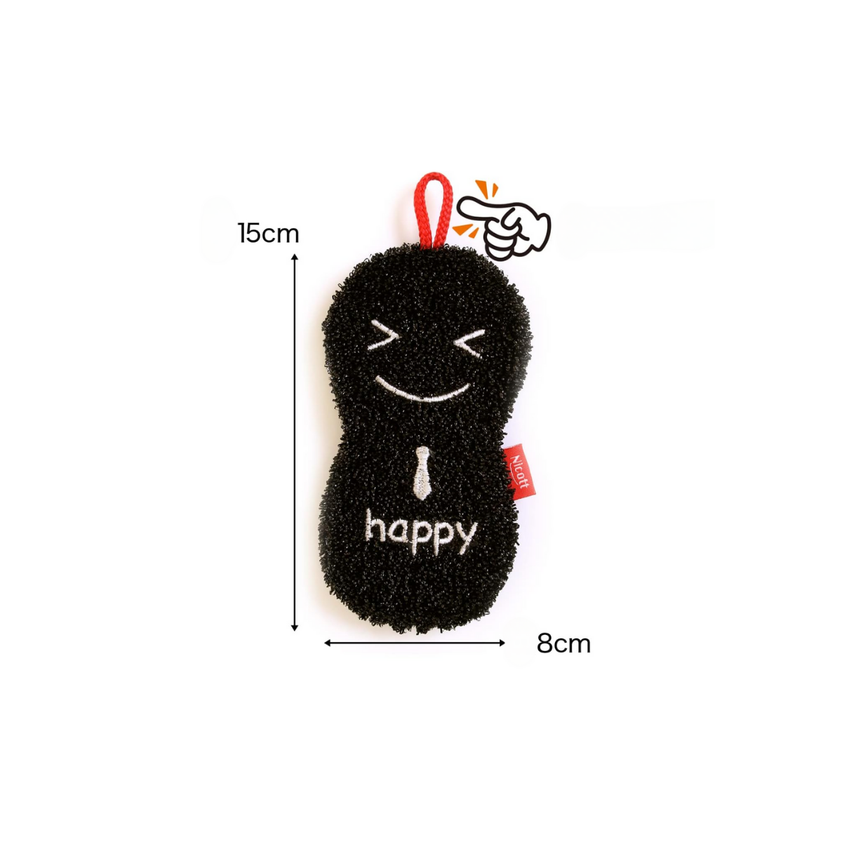 Sanbelm Nicott Happy Cleaning Sponge - Black