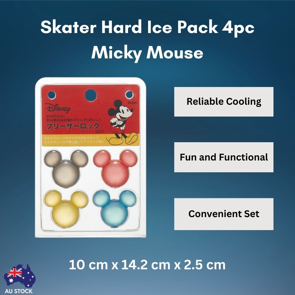 Skater Hard Ice Pack 4pc - Mickey Mouse