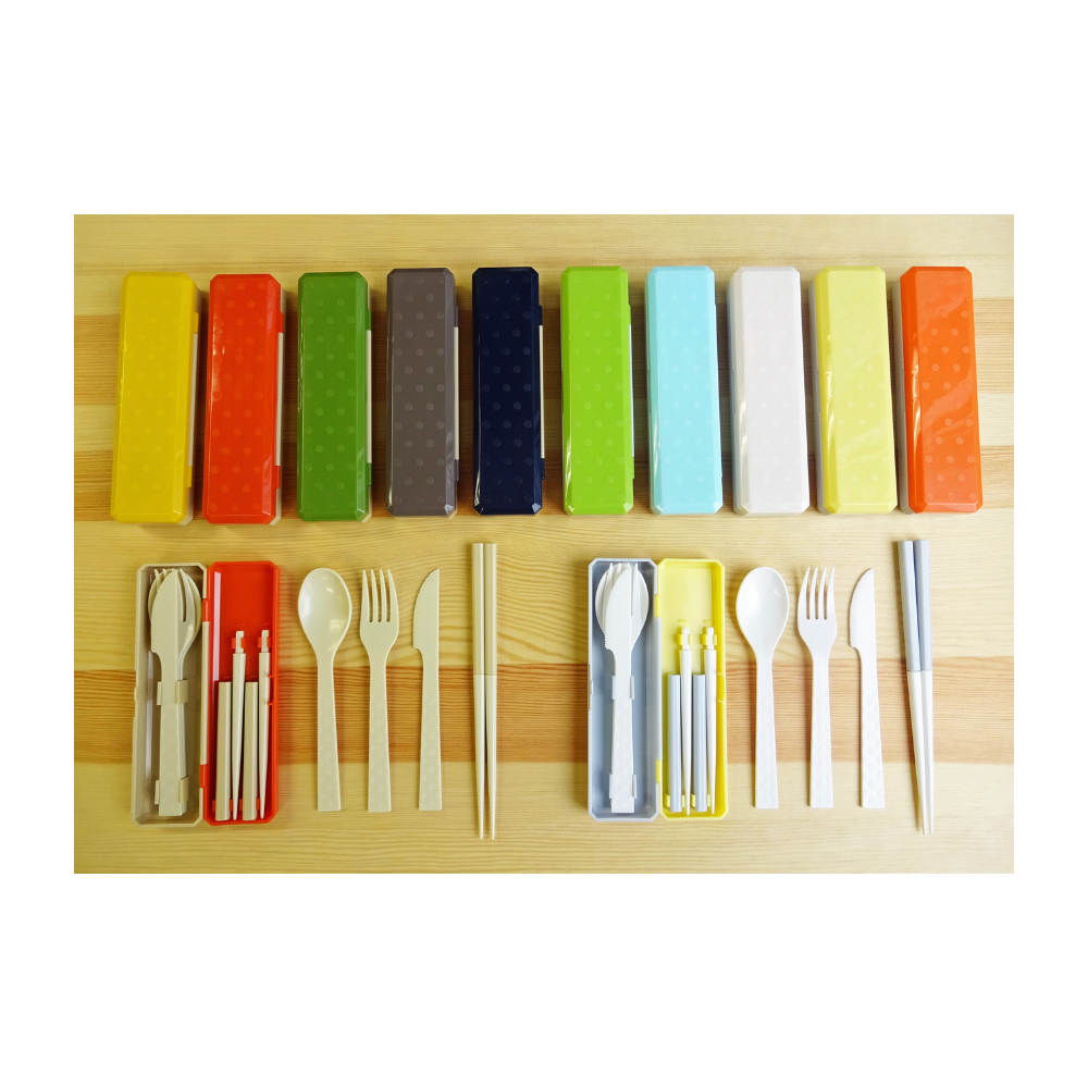 Kokubo Kogyo Portable Utensil 4pc Set - Brown