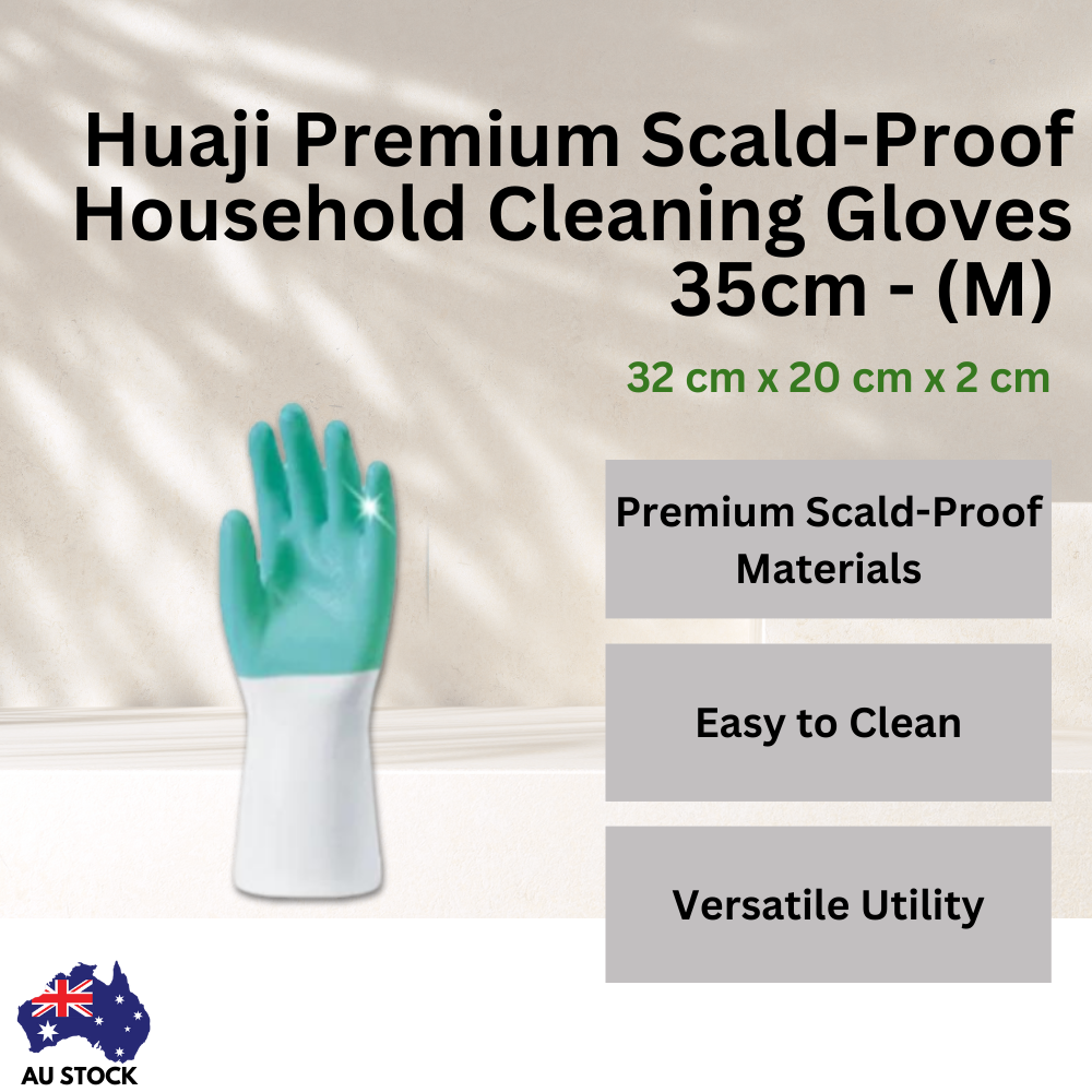 Huaji Premium Scald-Proof Household Cleaning Gloves 35cm - (M)