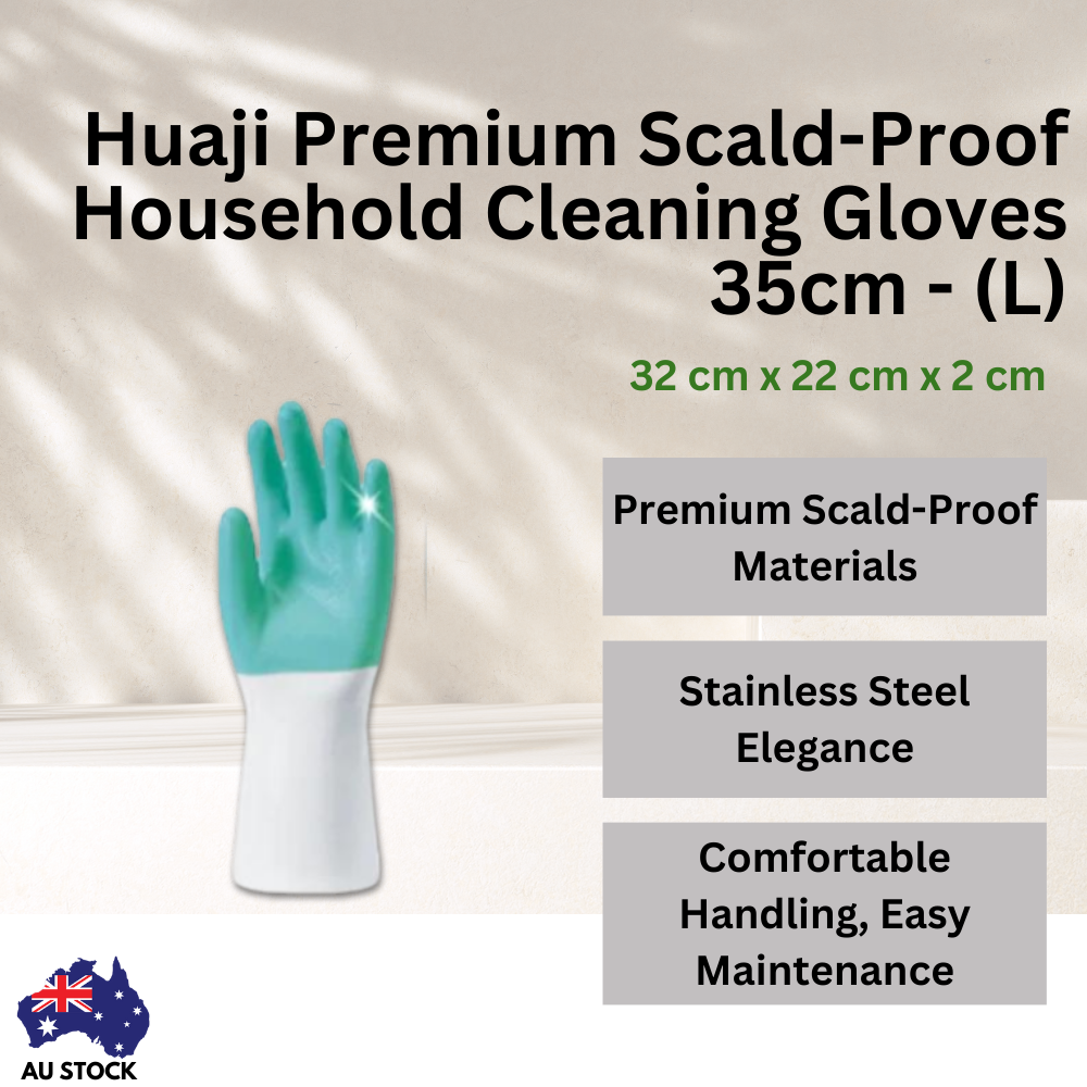 Huaji Premium Scald-Proof Household Cleaning Gloves 35cm - (L)
