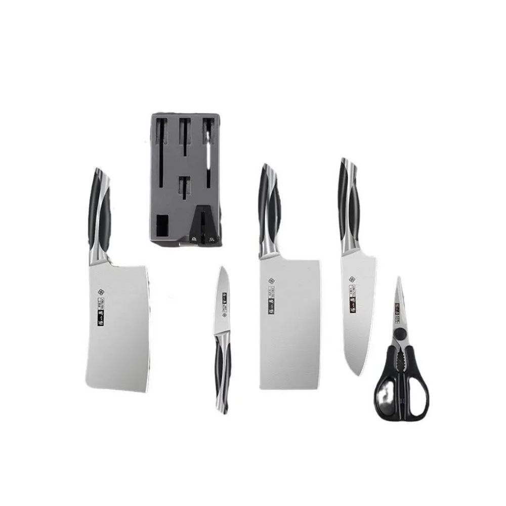 ZXQ D310901005 Chunmu Series Cleaver Chef Knife 6pc Set With Sharperner