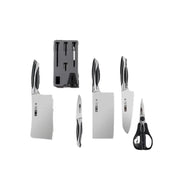 ZXQ D310901005 Chunmu Series Cleaver Chef Knife 6pc Set With Sharperner