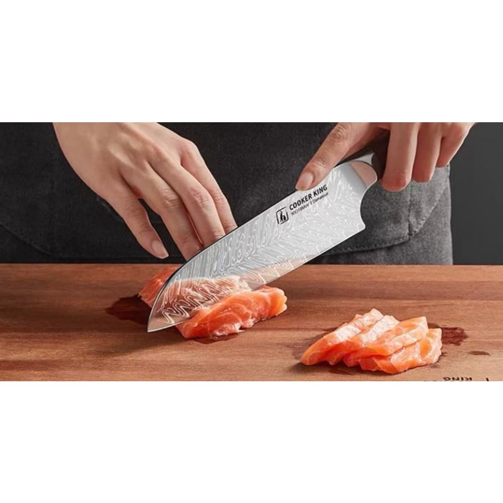 Cooker King Damascus Canglang Santoku Knife