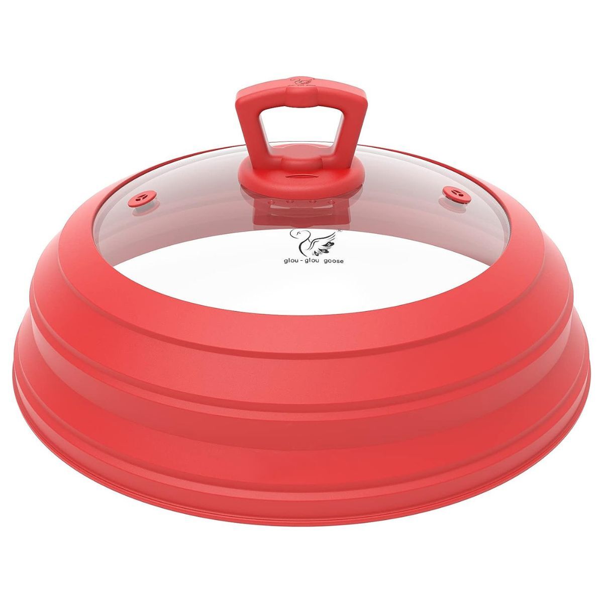 JLP Collapsible Microwave and Oven Safe BPA-free Silicone Cover 20-26cm - Red
