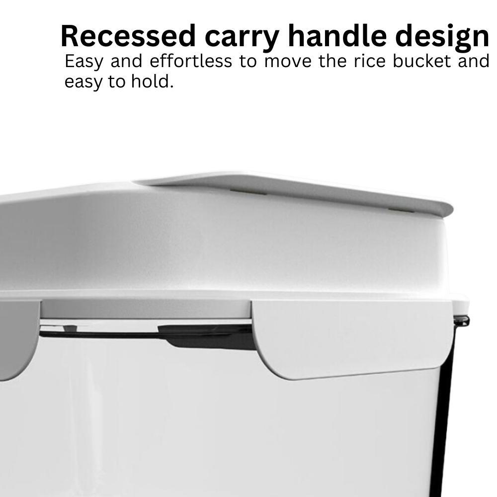 Robo Jeff Glass Rice Container 6L - White