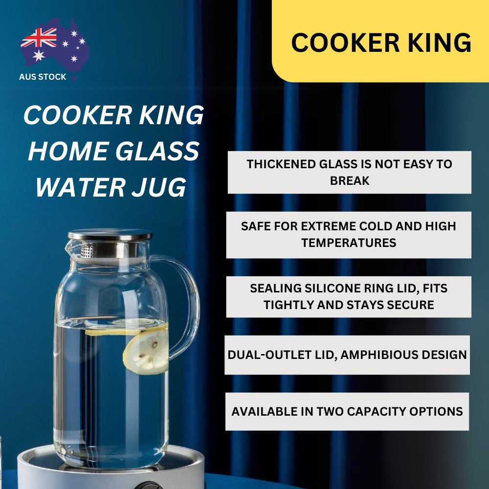 Cooker King Home Glass Water Jug