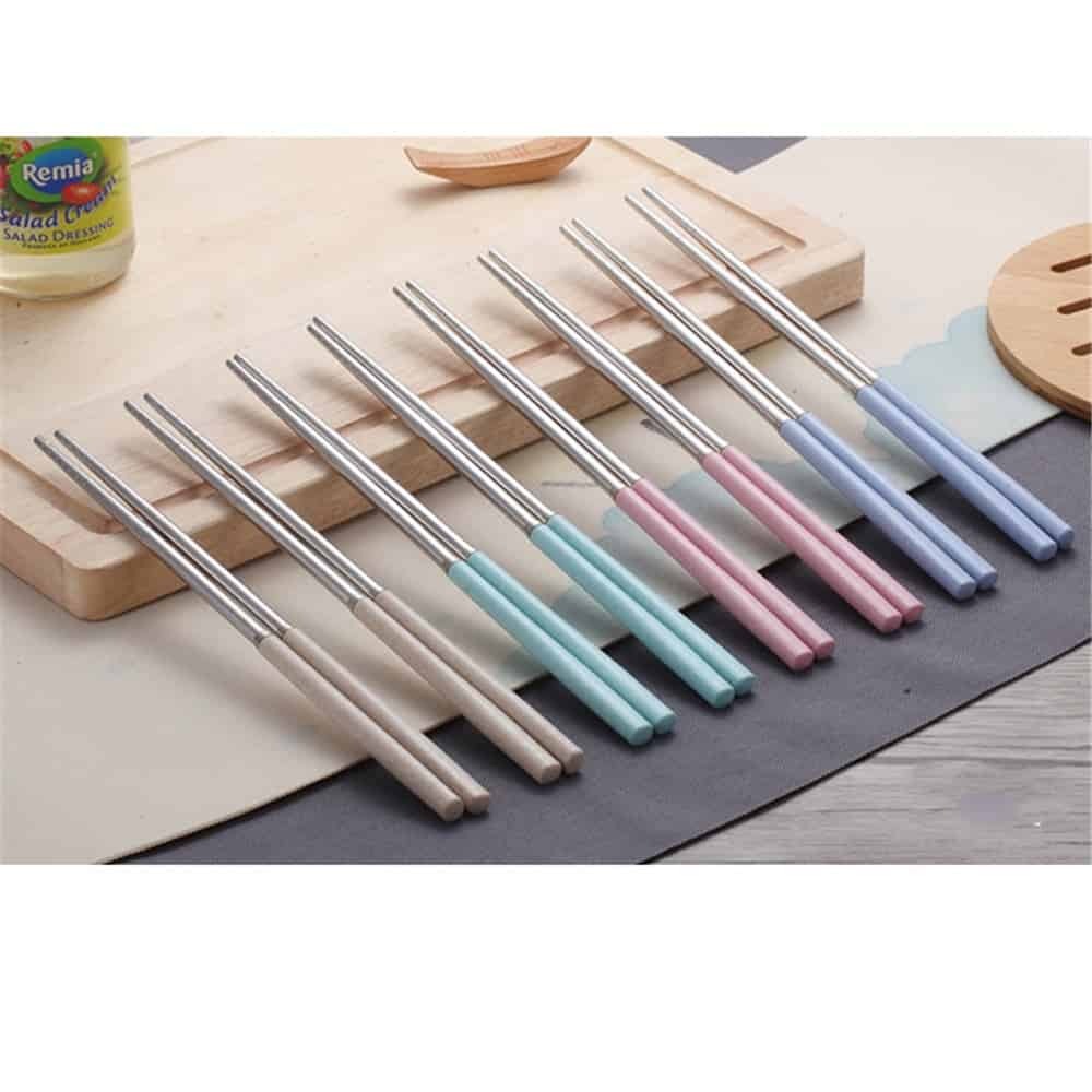 Yesjoy Wheat 304 Stainless Steel Chopsticks 5 pairs X333A