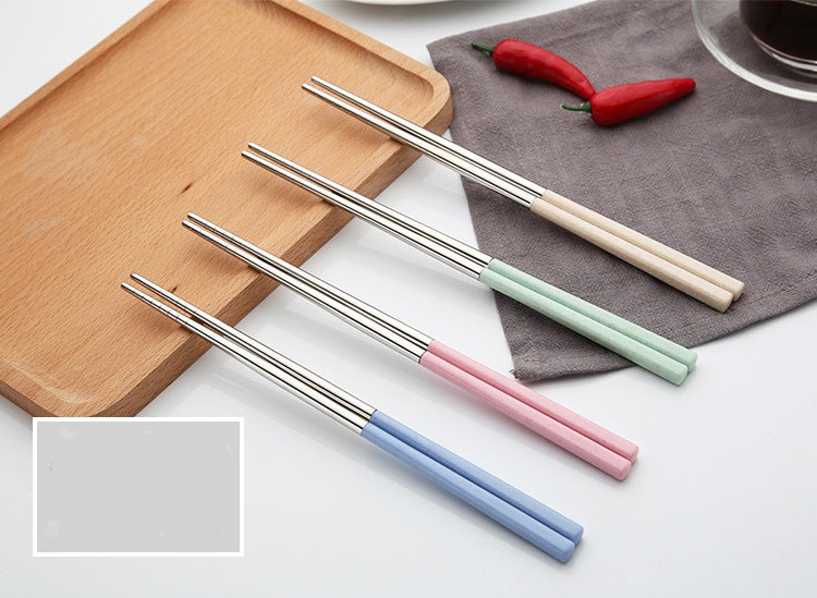 Yesjoy Wheat 304 Stainless Steel Chopsticks 5 pairs X333A