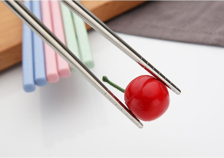 Yesjoy Wheat 304 Stainless Steel Chopsticks 5 pairs X333A