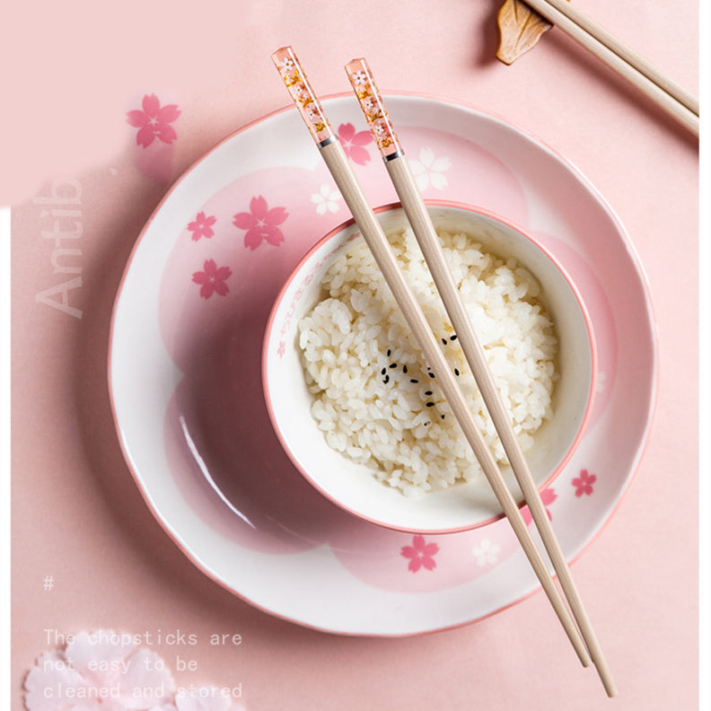Yesjoy Sweet Heart Alloy Chopsticks 2 Pair KJ397A