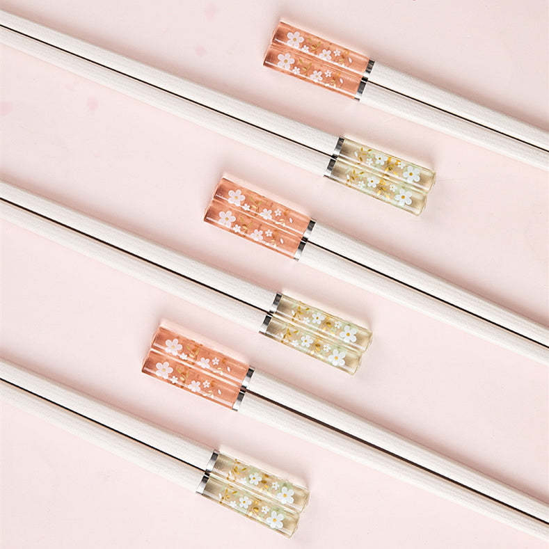 Yesjoy Sweet Heart Alloy Chopsticks 2 Pair KJ397A