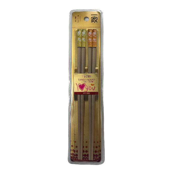 Yesjoy Sweet Heart Alloy Chopsticks 2 Pair KJ397A