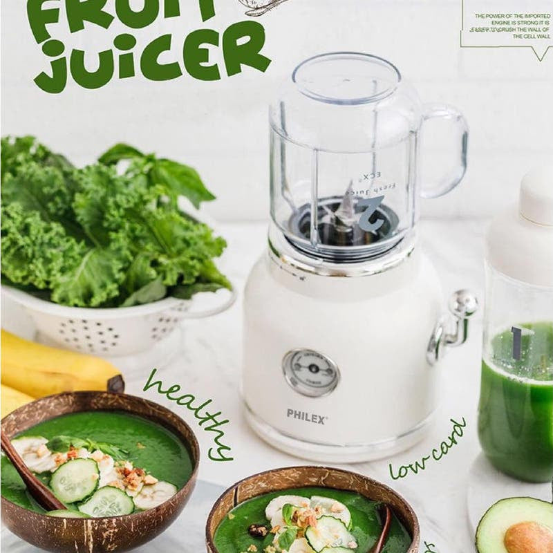 Philex Retro Electric Fruit Blender Smoothies Maker Juice Mixer 600ml-White
