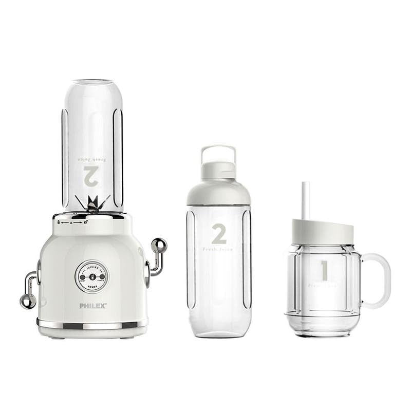 Philex Retro Electric Fruit Blender Smoothies Maker Juice Mixer 600ml-White