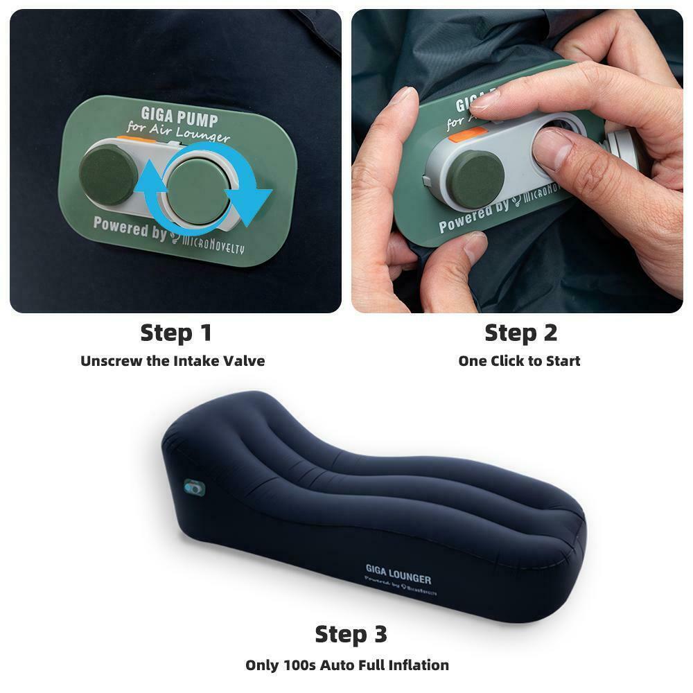 Giga Automatic Inflatable Lounger Waterproof Lazy Sofa Air Bag Bed For Beach Sleeping