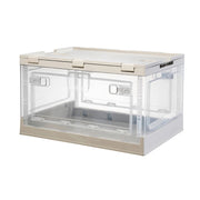 Portable Folding Transparent Storage Box 55L With Lid - X392-1