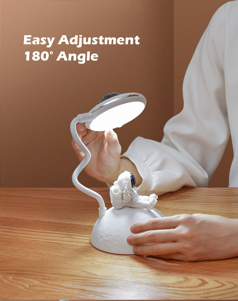 XYD D7 Astronaut Desk Lamp Table Lamp Creative Projector with Phone Holder in White