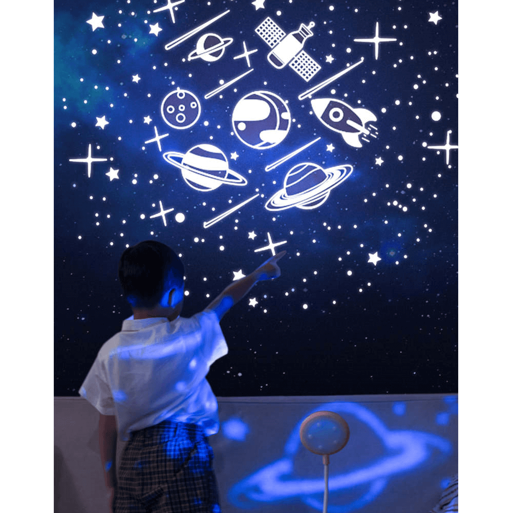 XYD D7 Astronaut Desk Lamp Table Lamp Creative Projector with Phone Holder in White