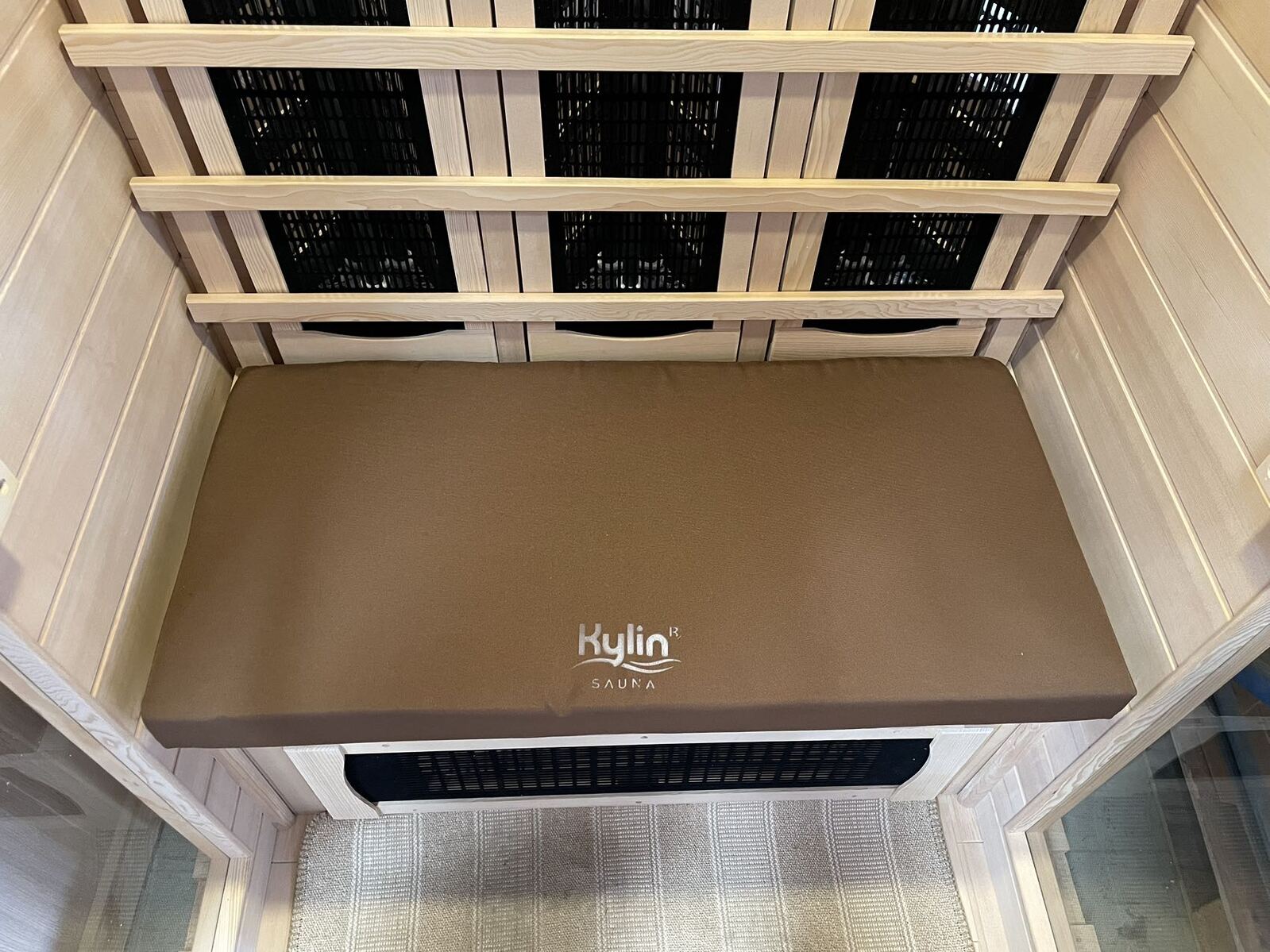Kylin Sauna Seating Cushion Mat for 1 person sauna Extra Thick (M) 85*40*8 ?Dark Brown