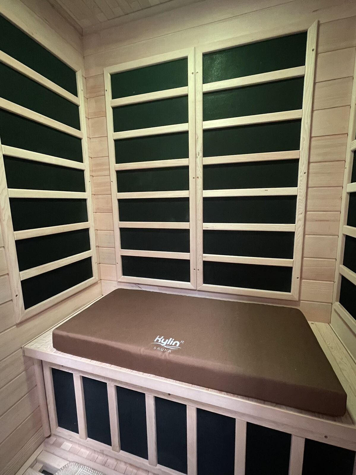 Kylin Sauna Seating Cushion Mat for 1 person sauna Extra Thick (M) 85*40*8 ?Dark Brown