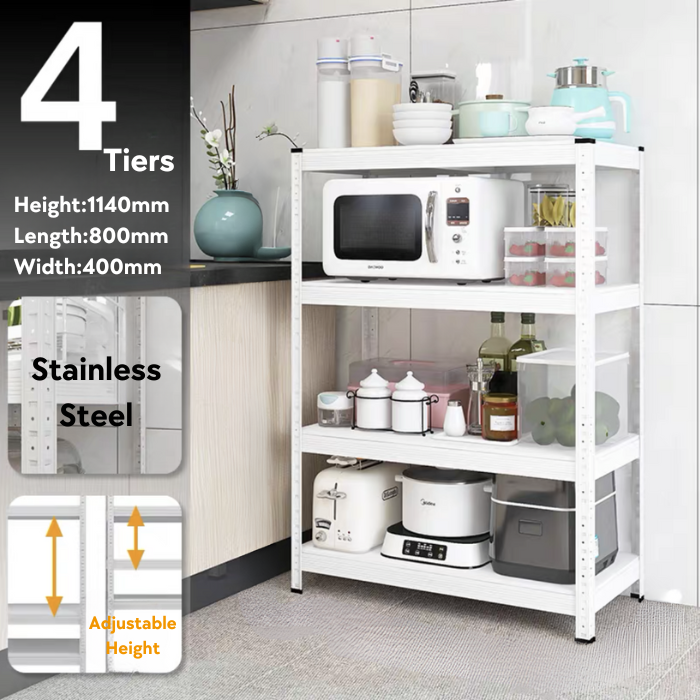 Kylin Storage Shelf Racking Shelving Steel Rack Pallet Storage (4 Tiers) 800mm*400mm*1140mm