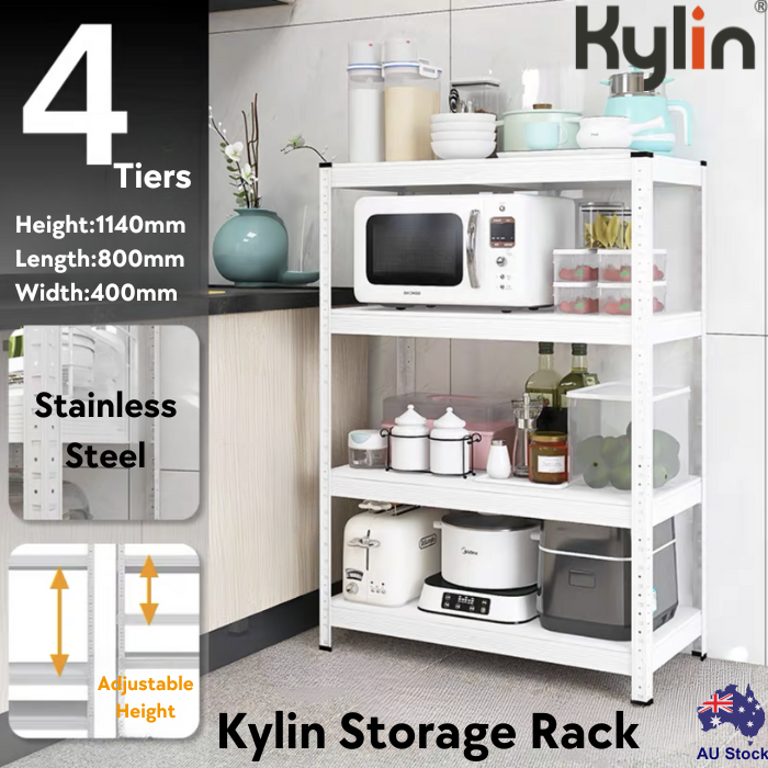 Kylin Storage Shelf Racking Shelving Steel Rack Pallet Storage (4 Tiers) 800mm*400mm*1140mm