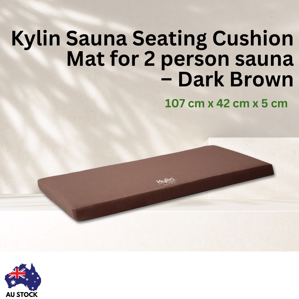 Kylin Sauna Seating Cushion Mat for 2 person sauna- 107*42*5 ?Dark Brown