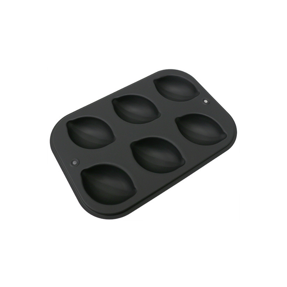 Tiger Crown Lemon-Shaped Cake Baking Pan 6P - Black