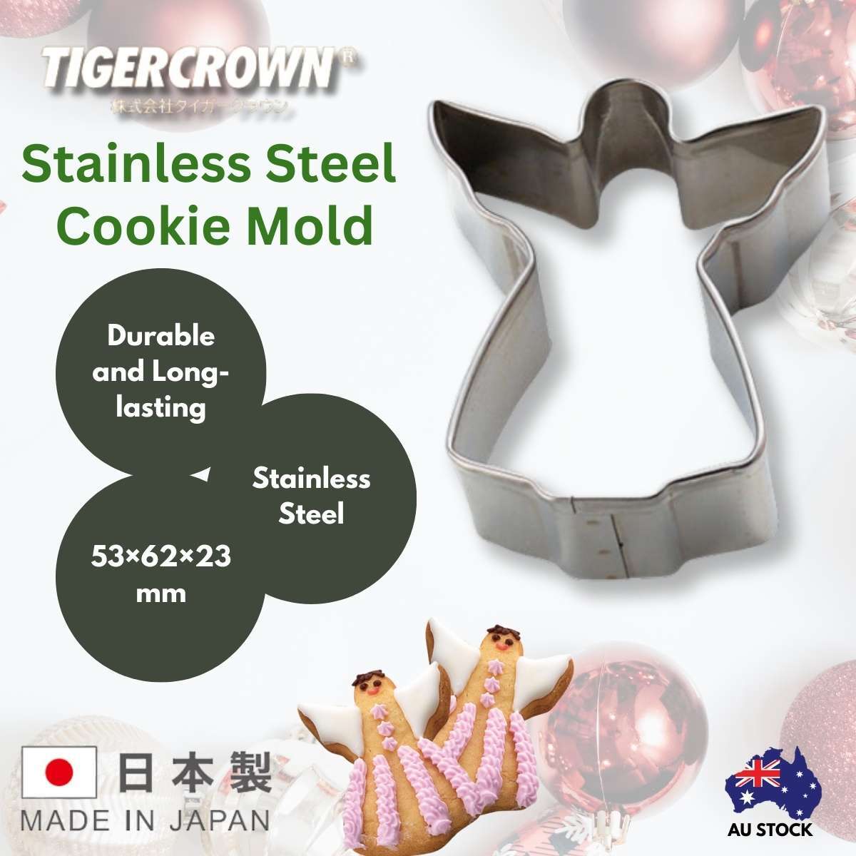 Tiger Crown Angels-Shaped Stainless Steel Cookie Mold