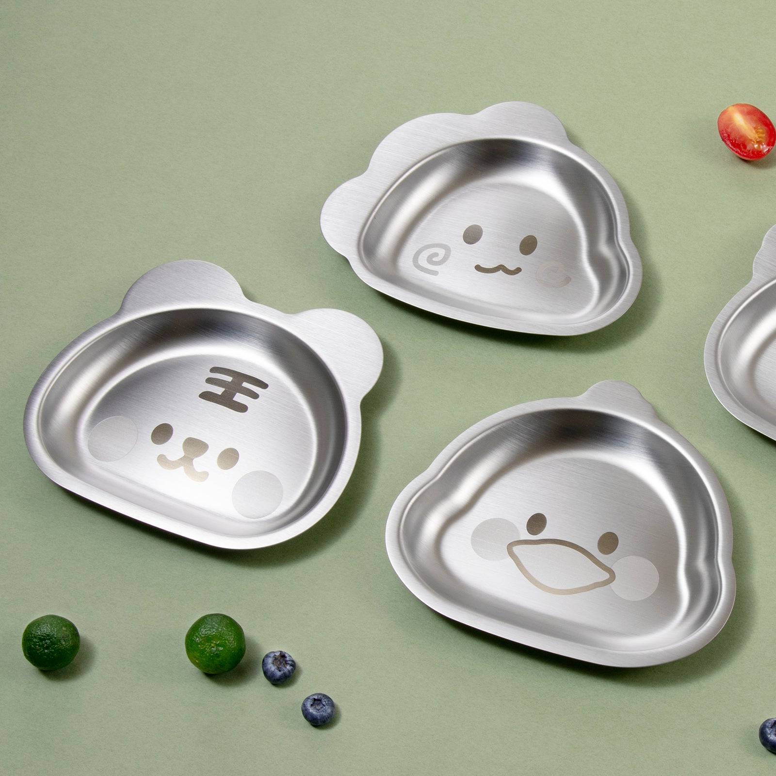 Kylin 304 Stainless Steel Tiger Dinner Plate 15*17.5cm