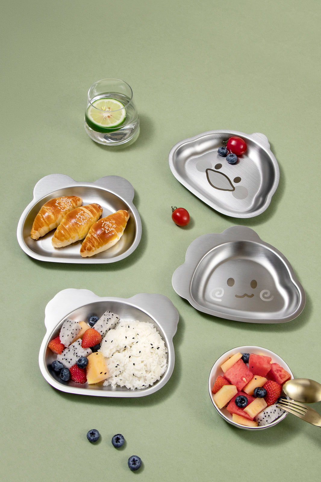 Kylin 304 Stainless Steel Tiger Dinner Plate 15*17.5cm