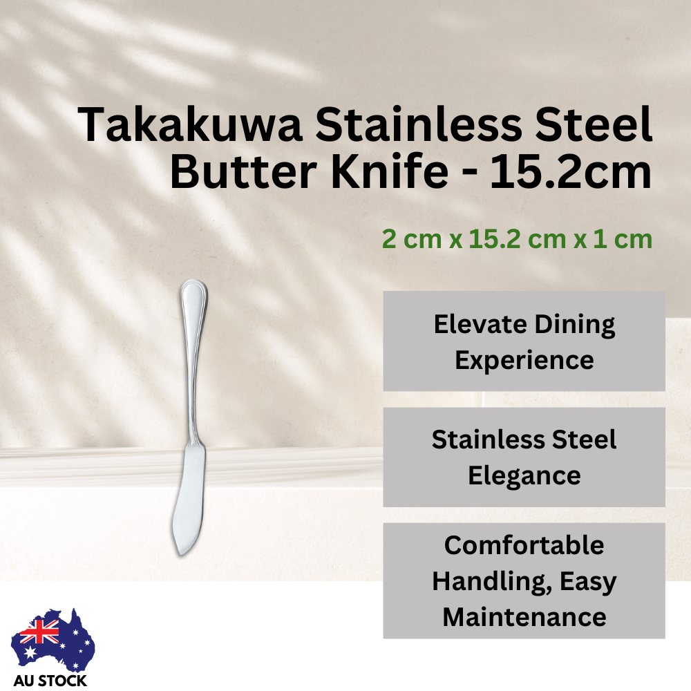 Takakuwa Stainless Steel Butter Knife - 15.2cm