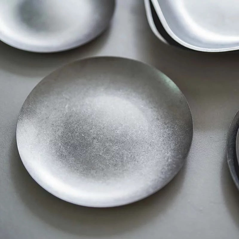 Kylin Korean Retro-Style 304 Stainless Steel Large Plate 30cm