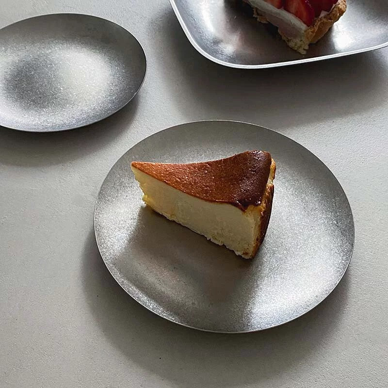 Kylin Korean Retro-Style 304 Stainless Steel Large Plate 30cm