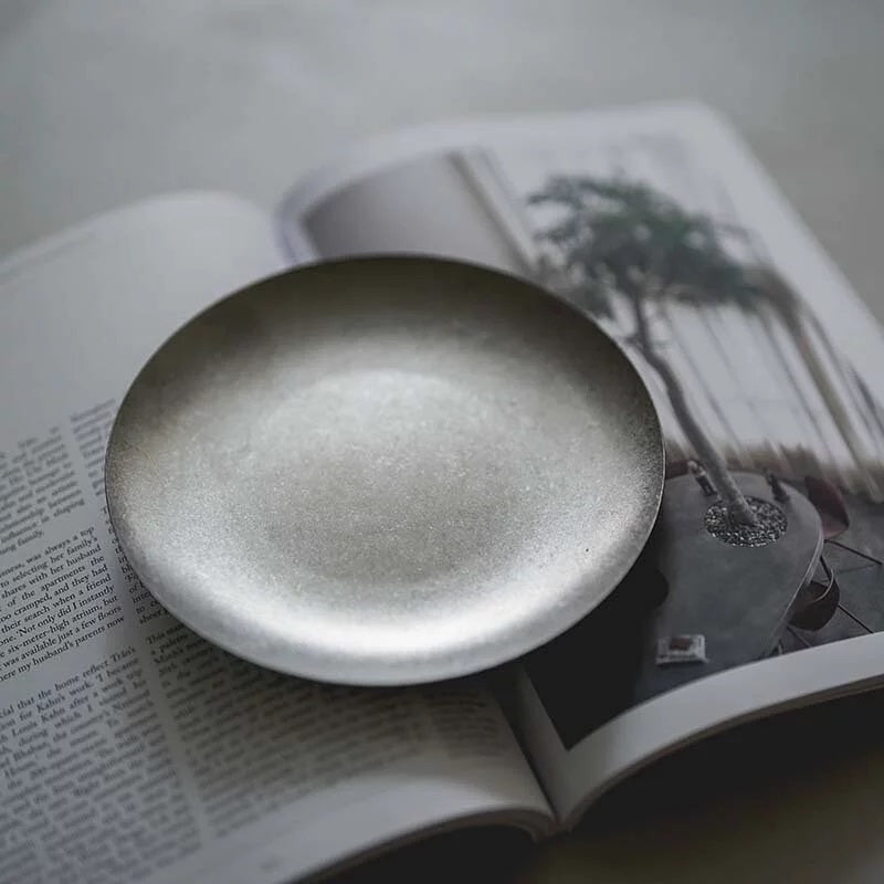 Kylin Korean Retro-Style 304 Stainless Steel Large Plate 30cm