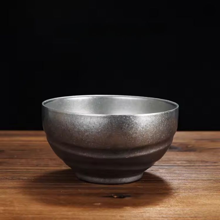 Kylin Korean Retro-Style 304 Stainless Steel Bowl with Grooves 13cm