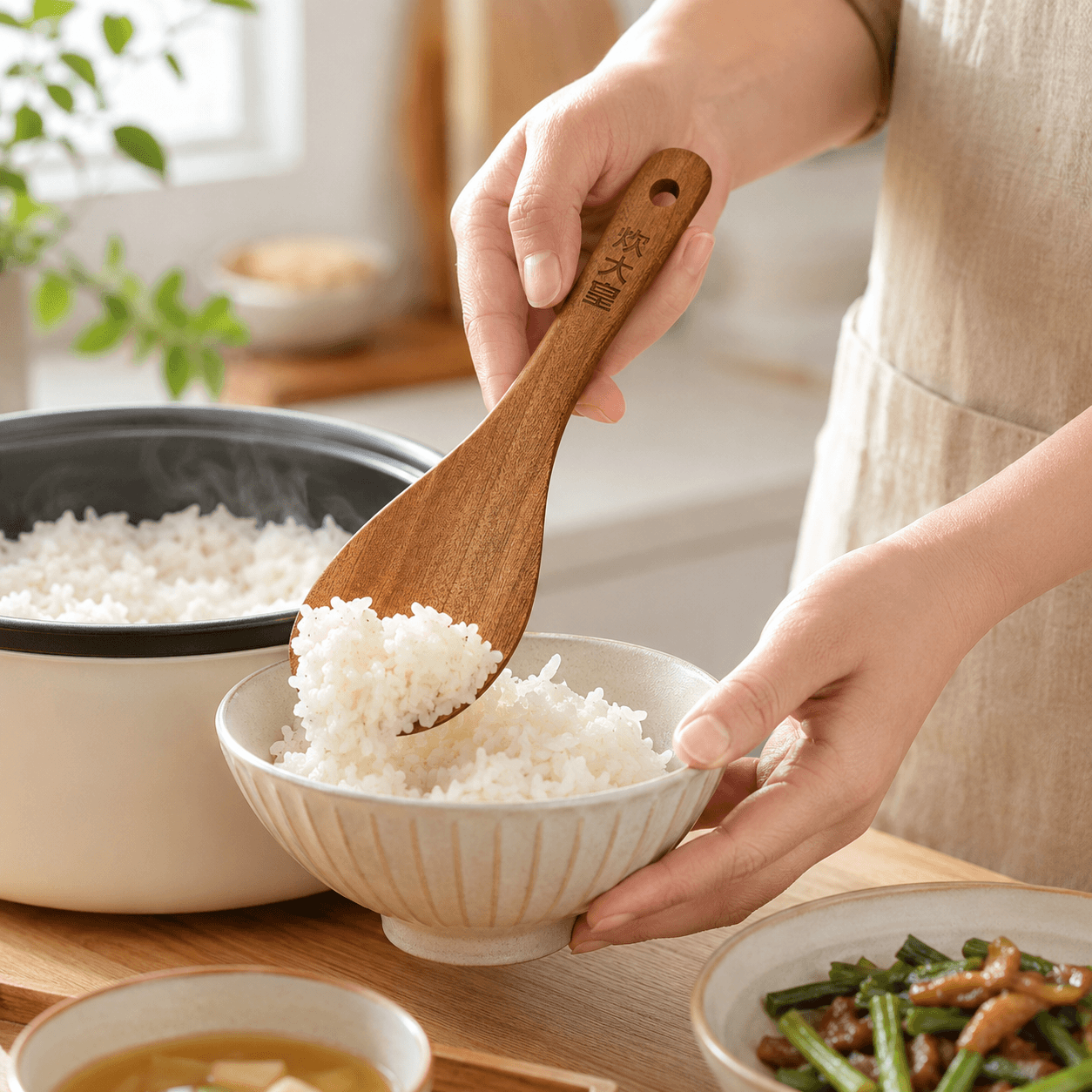 Cooker King Carbonized Beechwood Rice Scoop