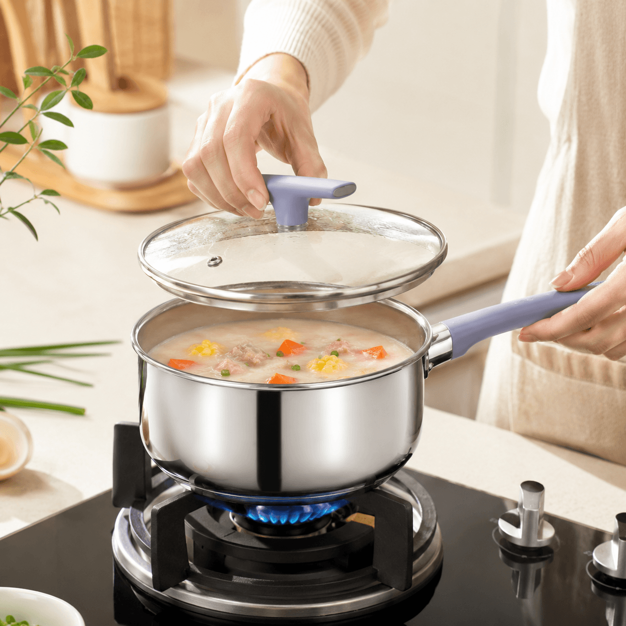 Cooker King S/S 316L Blossom Multi-layer Milk Pan