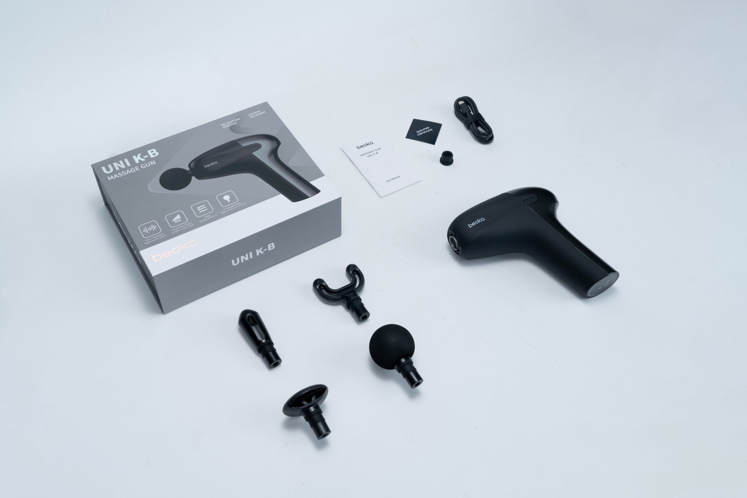 Beoka UNI K Portable Massage Gun - Black