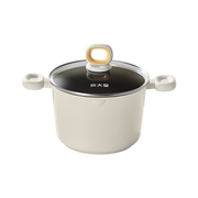 Cooker King White Titanium Cassersole with Steamer 22cm