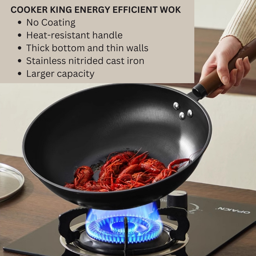 Cooker King Energy Efficient Wok 34cm