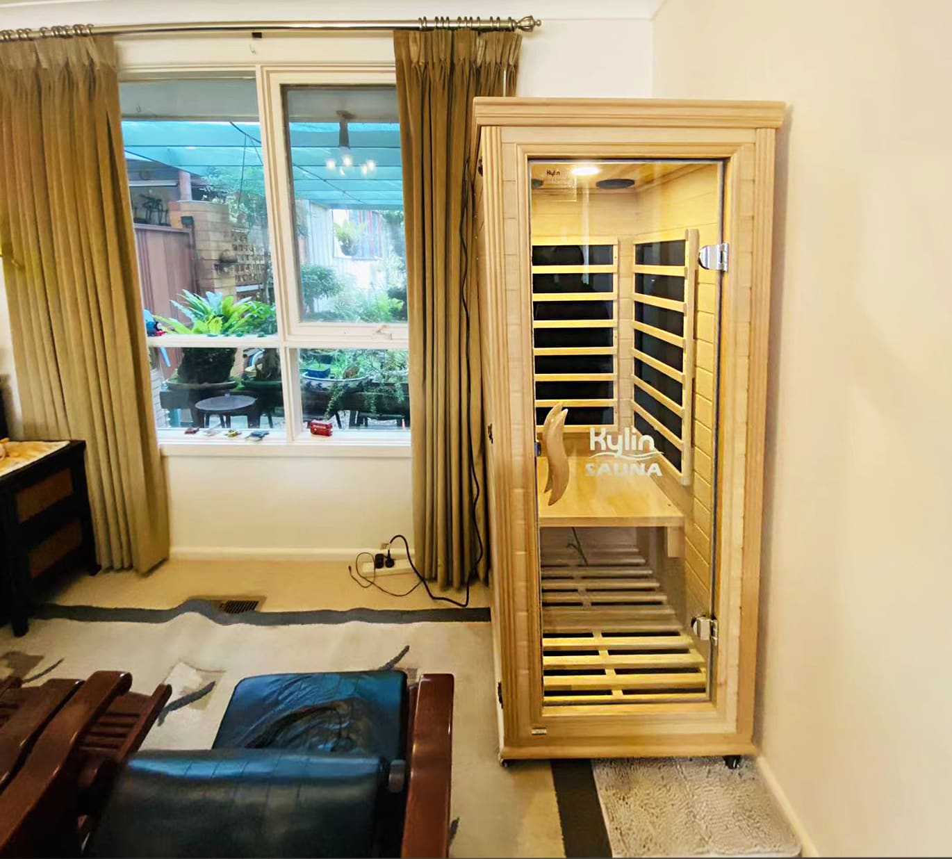 Kylin Portable Compact Carbon Fibre Heating Far Infrared Sauna 1 Person KY-192/K8102