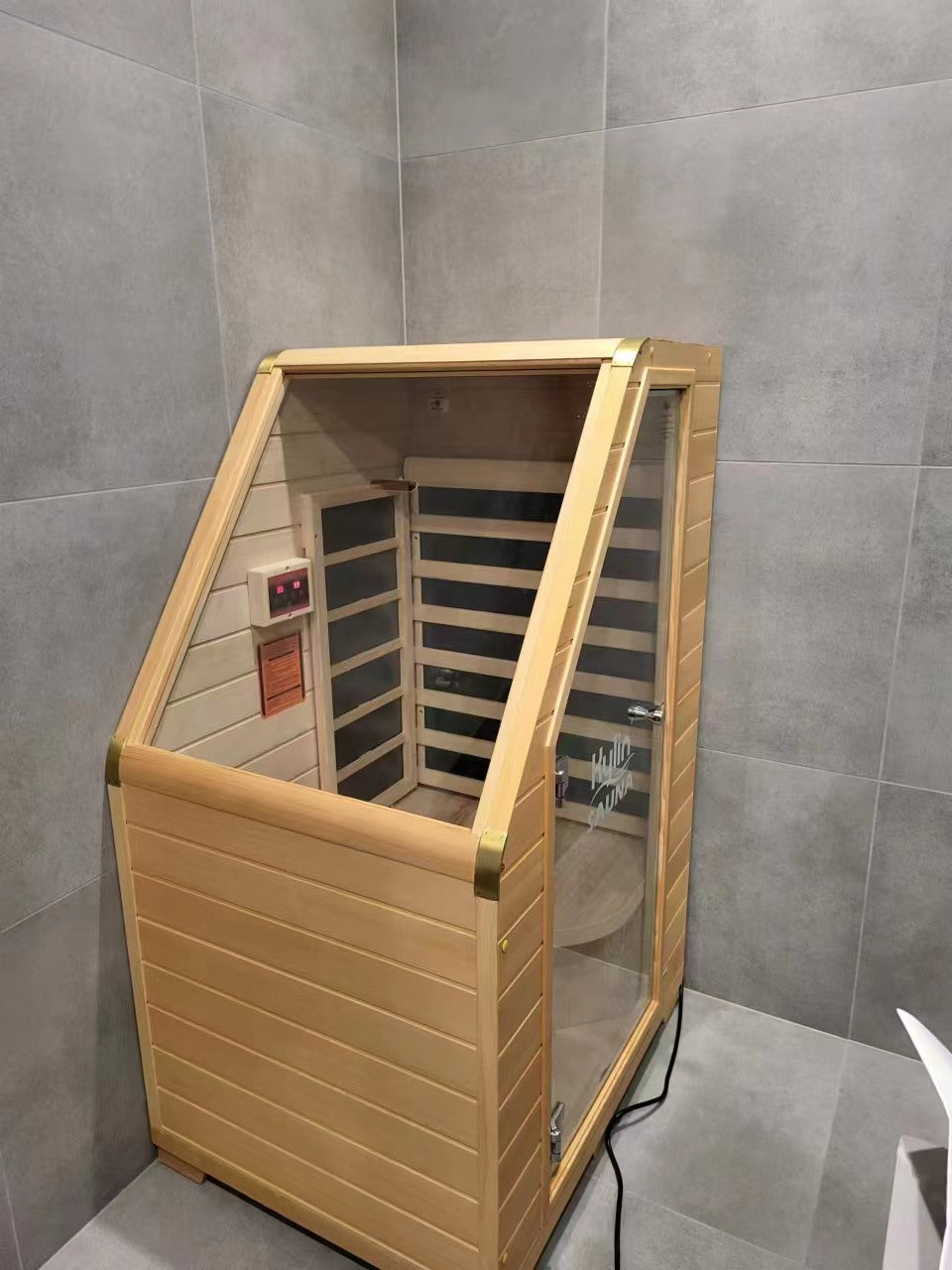 Kylin Compact Carbon Fibre Infrared Sauna 1 Person Mini Home Sauna Room KY-1D6