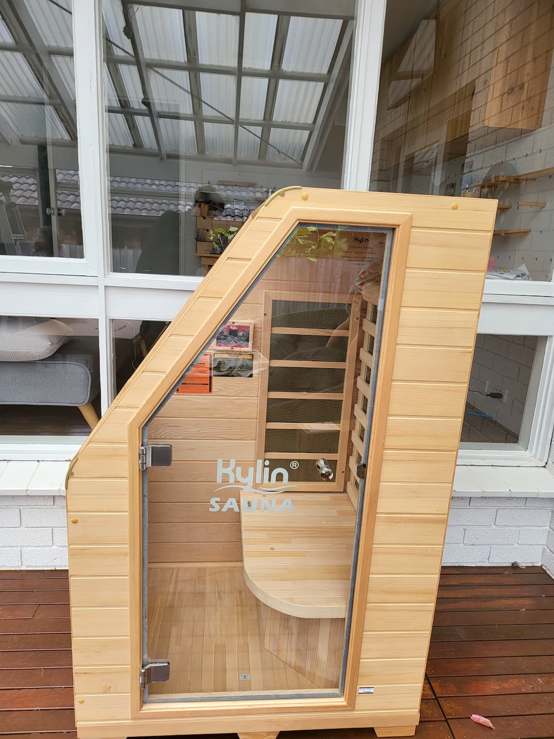 Kylin Compact Carbon Fibre Infrared Sauna 1 Person Mini Home Sauna Room KY-1D6