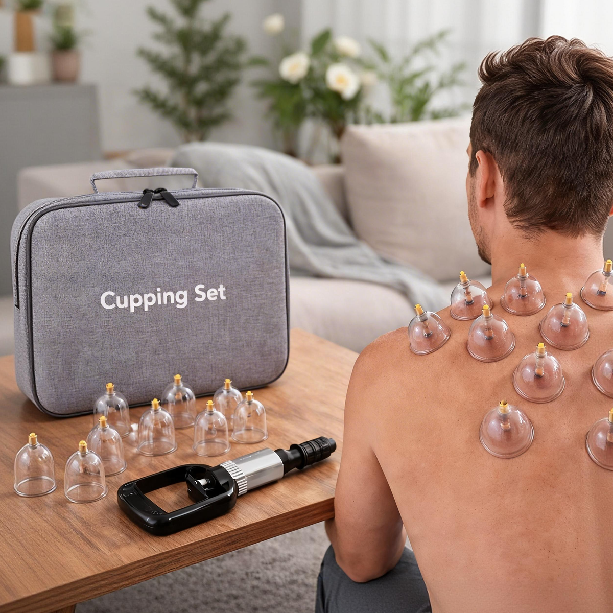 Kylin 24-Piece Cupping Therapy Set with Vacuum Pump and Carry Case