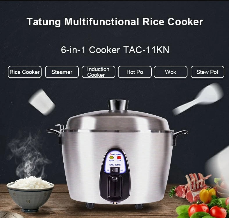 Tatung Multi-Functional Full Stainless Steel Non-Coated Rice Cooker